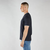 desel crew neck navy blue neck tipping tee shirt for men